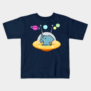 Astronaut elephant: Galaxy mission Kids T-Shirt